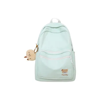 Yalu Nylon Fabric Backpacks Backpack Regular Unisex Green/Blue/Yellow/Pink/Black/White