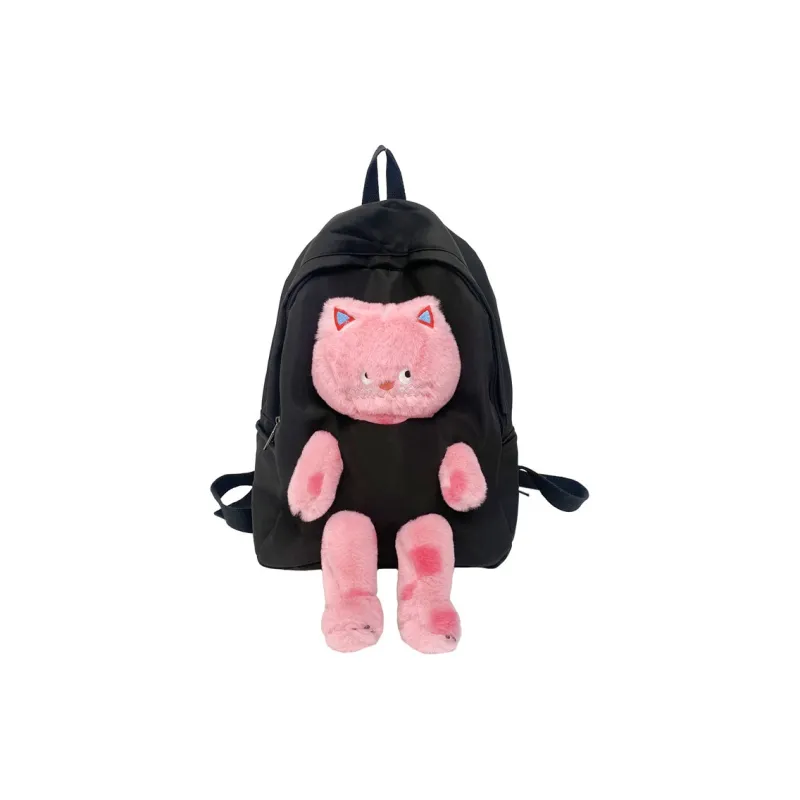 URBAN FOREST Nylon Backpack Women's White/Black/Khaki/Green/Blue/Pink-4