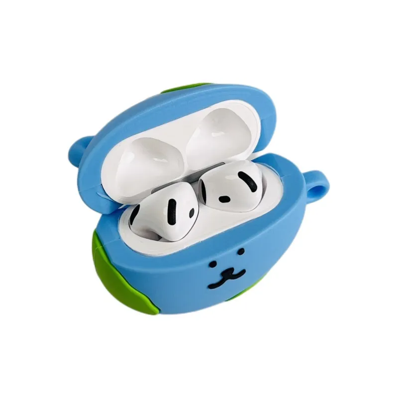 Sopi Compatibility Apple AirPods 4/2/3/4th Generation/AirPods Pro/Pro 2 Silicone Earth Bear Lanyard Headphone Cases-2