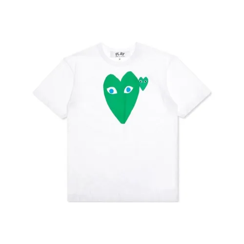 Comme Des Garcons Play Women's Blue Eyed Green Heart T shirt