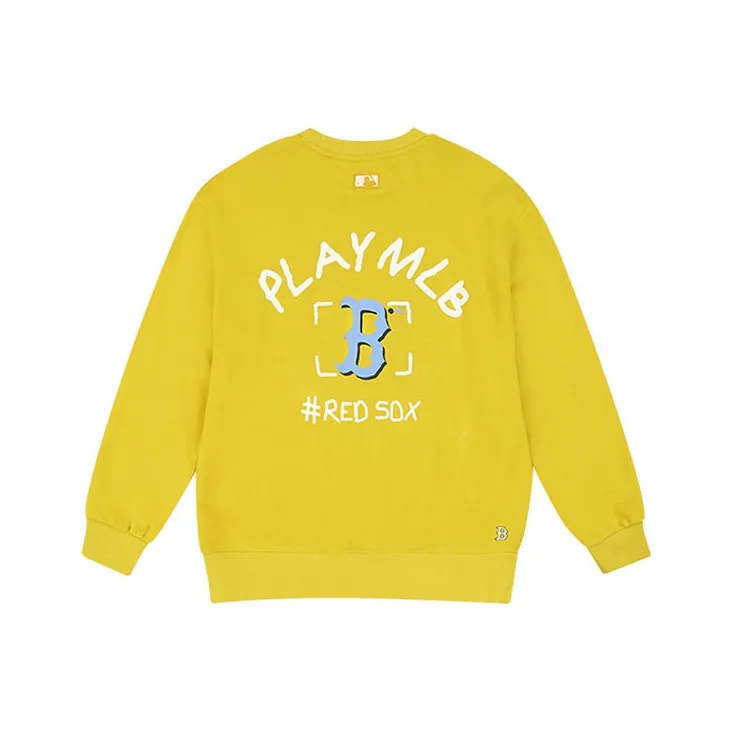 MLB Boston Red Sox Sweatshirt Unisex Yellow-0