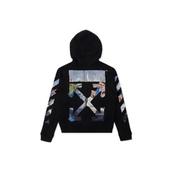 OFF WHITE Edouard Manet Floating Studio Arrows Zip Up Hoodie