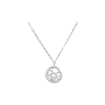 Heart Grass S925 Silver Necklaces Women's