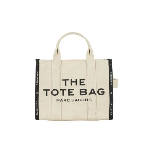 MARC JACOBS Woven Jacquard Tote Bag, Shopping Bag, Shoulder Bag, Handbag Medium Size Women's Beige