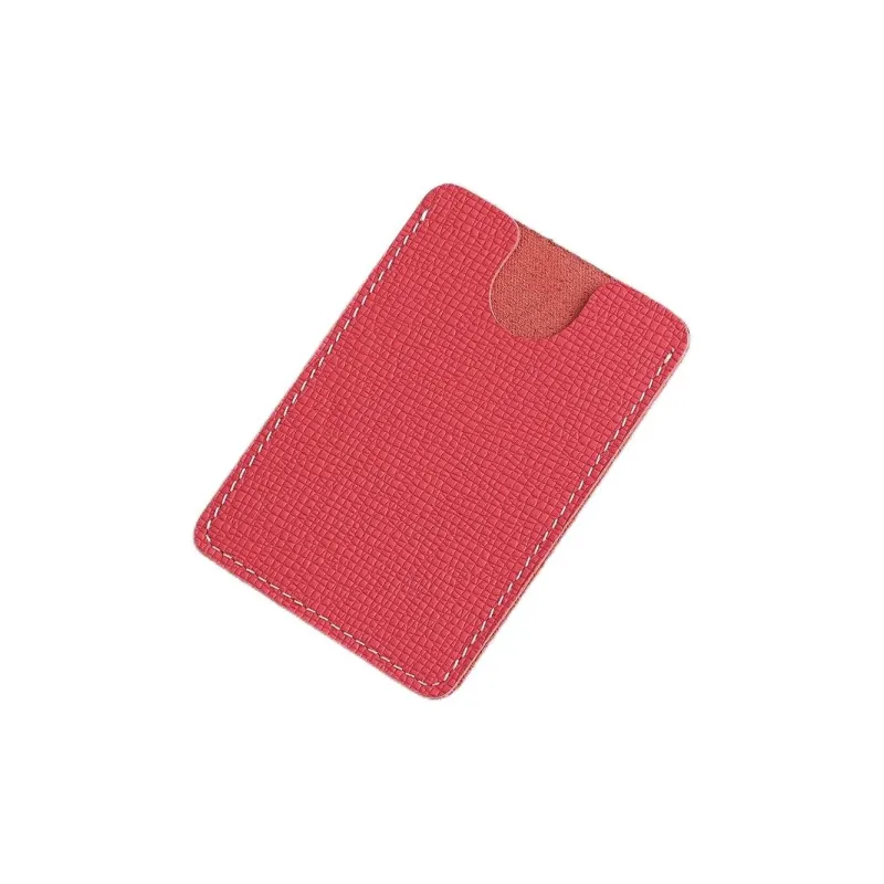 OUZIHUANG Top Grain Cow Leather Card Holder Mini Unisex Multicolor-2