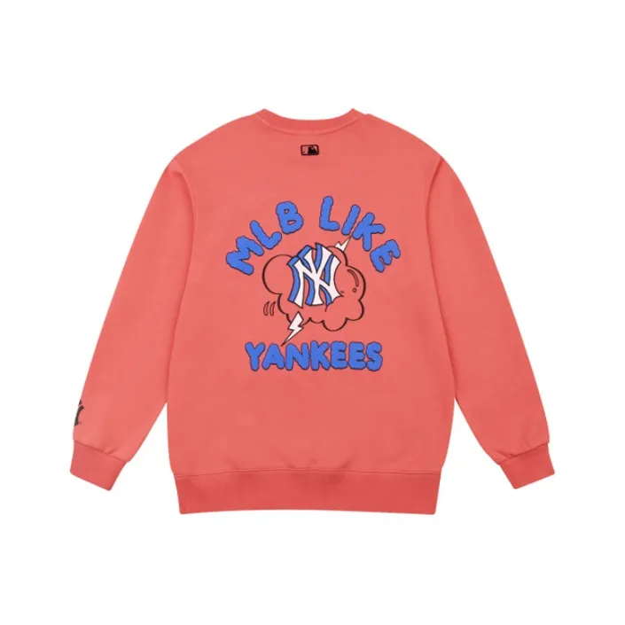 MLB New York Yankees Sweatshirts Unisex Pink-0