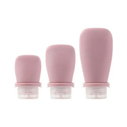 JINGLINGLONG Silicone Lace Up Travel Bag For Cosmetics Shampoo Shower Gel And Lotion With Small Empty Bottles