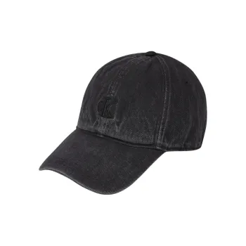 CALVIN KLEIN Cotton Denim Baseball Caps Men's Black