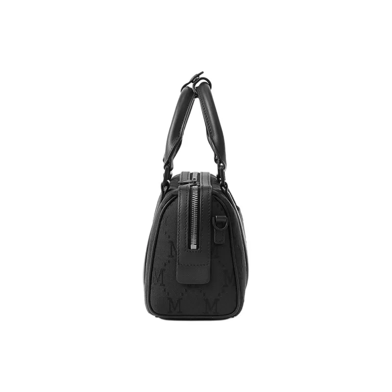 FION Mountain And Sea Journey Series Fabric Handbag Men's Black-2