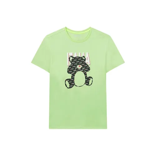 FILA T Shirts Unisex Fluorescent Perfume Green
