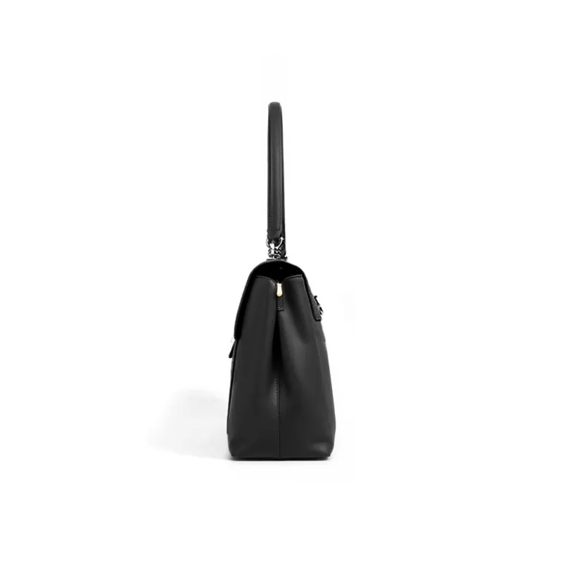 ROBERTA DI CAMERINO Cow Leather Shoulder Bag Regular Women's Mocha/Classic Black-8