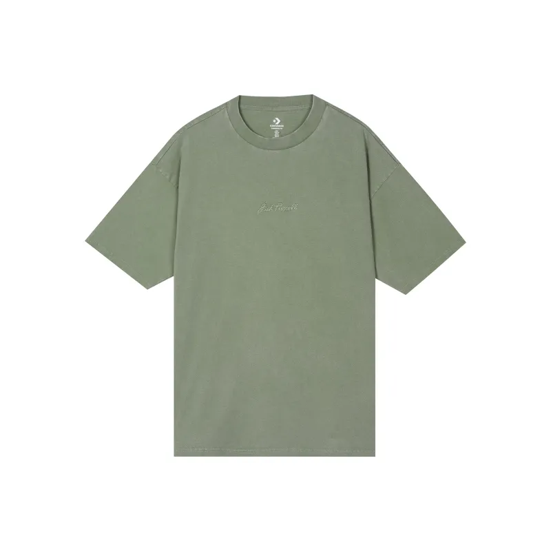 Converse T Shirts Unisex Gray Green-0