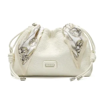 JOSINY Synthetic Leather Shoulder Bag Regular Women's Ecru/Light Green