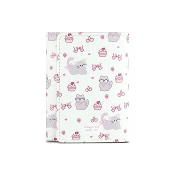 OUZIHUANG PU Wallet Women's Glasses Cat/Cute And Adorable Pink Bear