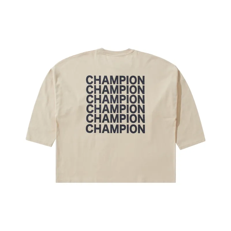 Champion Straight Long Sleeved T Shirt Japan Version Unisex-7