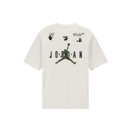 OFF WHITE X Jordan Logo Embroidered T shirt Sail