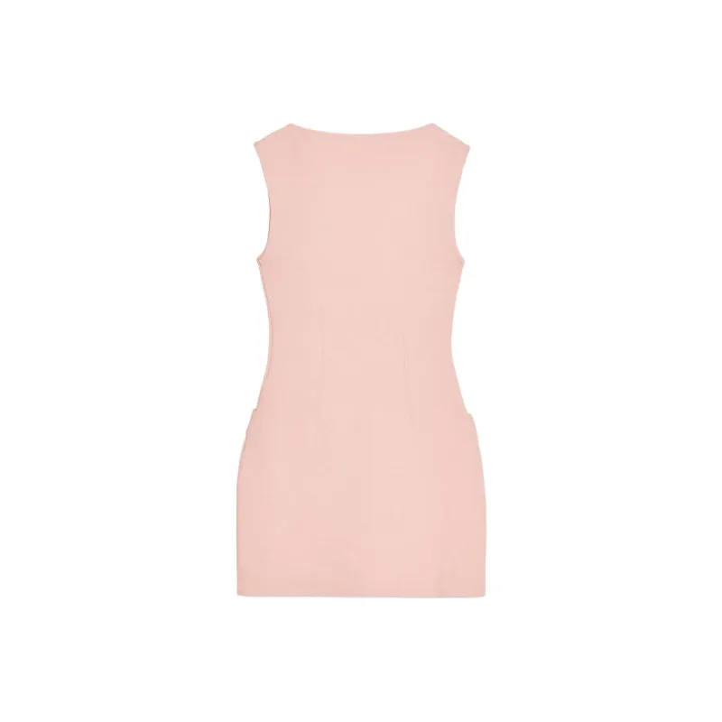 ZARA Sleeveless Dress Women's Light Pink Red-1