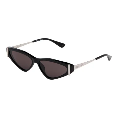 Alexander McQueen Acetate Metal Recycled Acetate Cat Eye Sunglasses Women's Black
