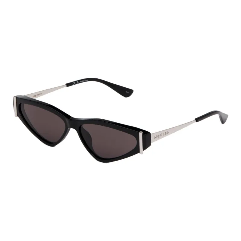 Alexander McQueen Acetate Metal Recycled Acetate Cat Eye Sunglasses Women's Black-0