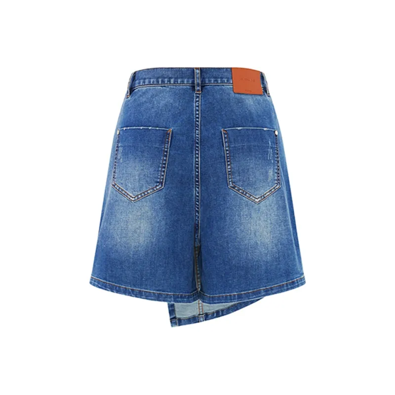 NAVIGARE Denim Shorts Women's Dark Pearl Royal Blue-1