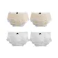 M1747-F Set-Sweetheart Polka Dot-Custard+Custard+White+White (4 Pack)