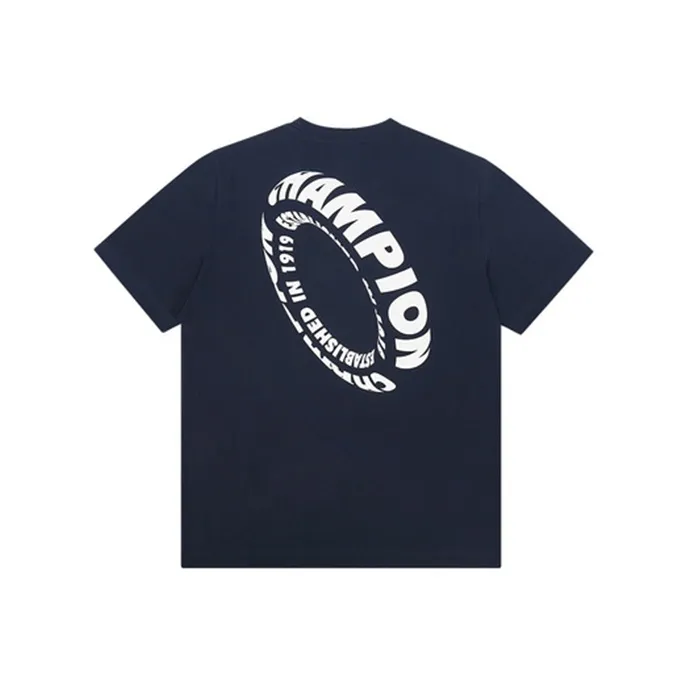 Champion Straight T-Shirt Unisex Dark Blue-0