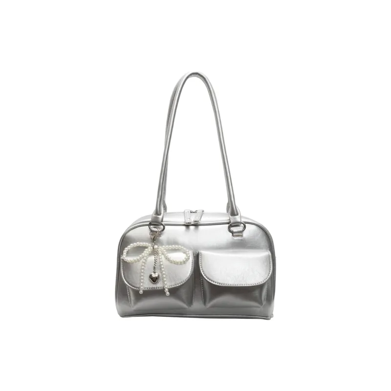 Yalu PU Shoulder Bag Women's Black/Red/Silver/White-13