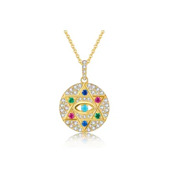 Panda Eyes 925 Sterling Silver Necklaces Women's