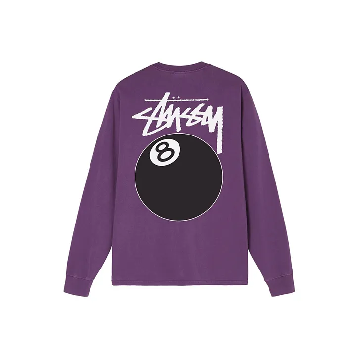 Stussy 8 Ball Pigment Dyed Long Sleeve Tee-4