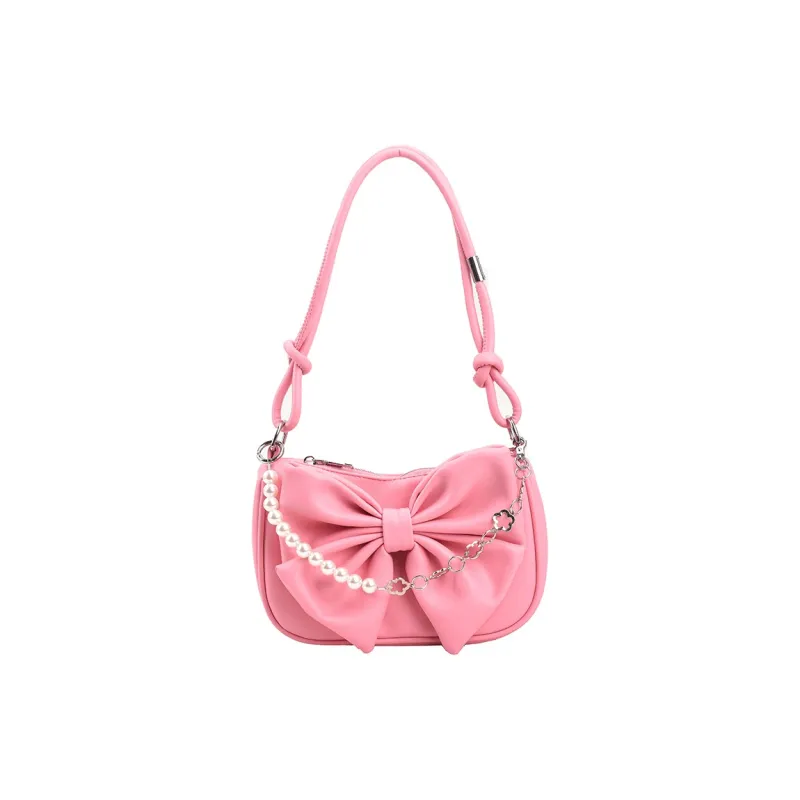 HCXK PU Shoulder Bag Regular Women's Ecru/Black/Yellow/Pink-12