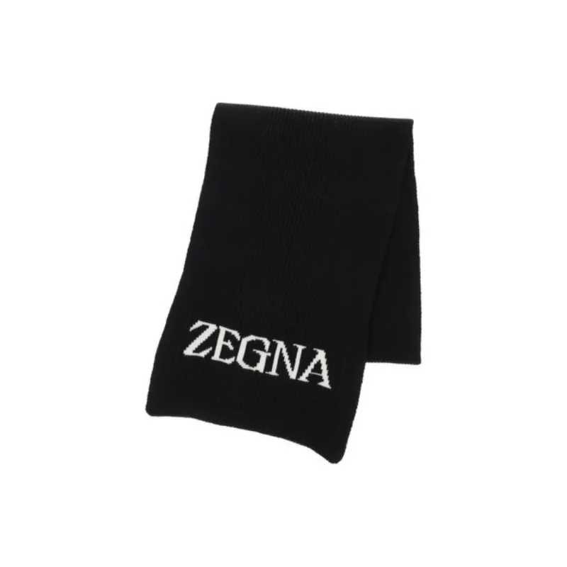 Zzegna Logo Intarsia Scarf-1