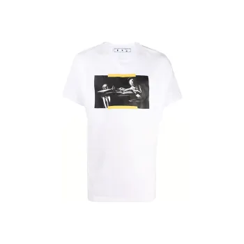 OFF WHITE Caravaggio Saint Jerome Writing Hands Off Logo Slim Fit T shirt