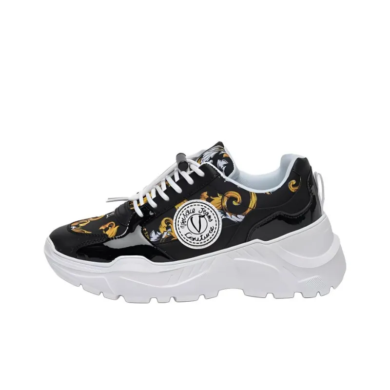 VERSACE JEANS Low Top Chunky Sneakers Women's Black-0