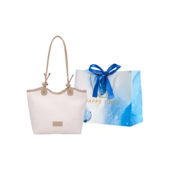 ROUNDOT PU Tote Bag Shoulder Bag Regular Women's White/Black/Khaki/Brown