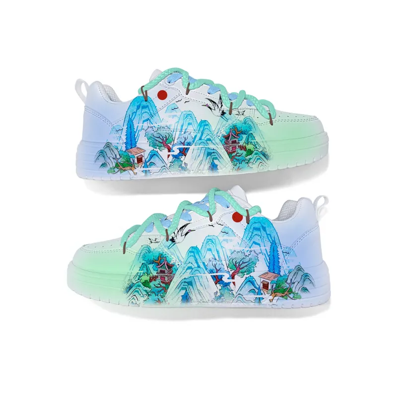 Cold Cicadas Yesterday Anti Slip And Wear Resistant Lightweight Low Top Skateboard Shoes Unisex-2