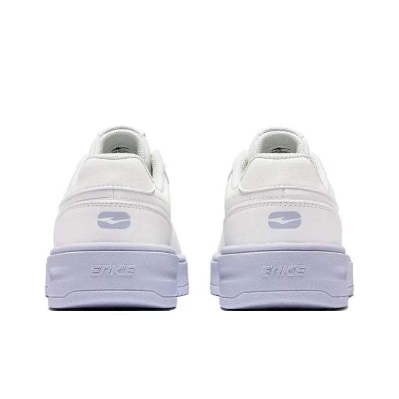 Erke Heavenly Strategy Slip Resistant, Abrasion Resistant Cushioning Low Top Skateboard Shoes Women's White Purple-4