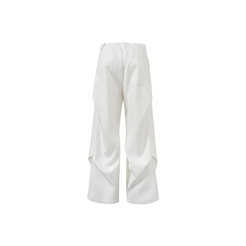 HOKLV Casual Pants Unisex White-13