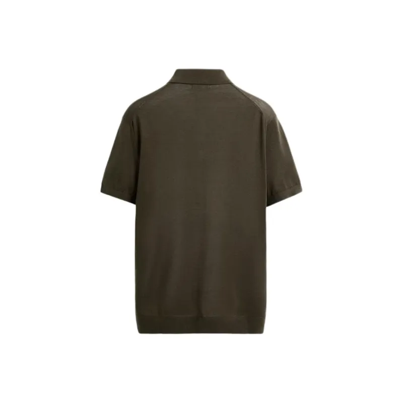 ZARA Polo Shirt Men's Moss Green-1