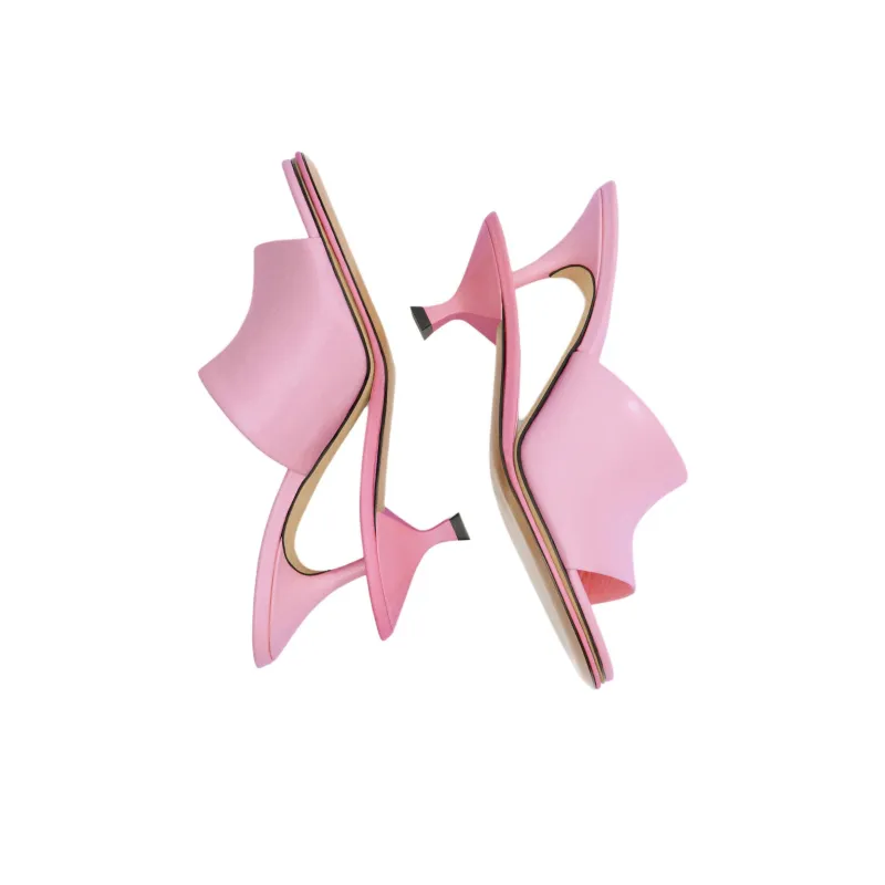 Jacquemus Slide Slippers 11cm Women's Pink-5
