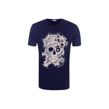 Alexander McQueen T Shirts Men Ink Blue