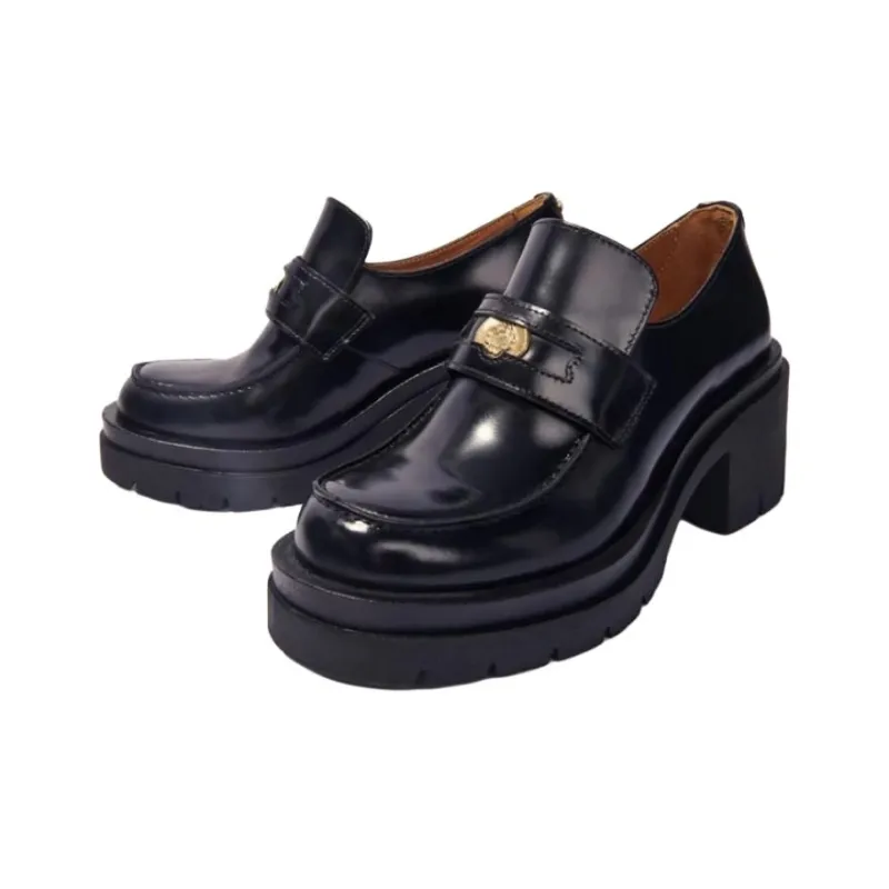 Maje Chunky Heel High Heels Women's Black-2
