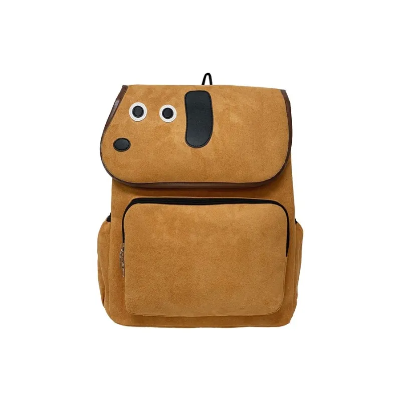 KARUISHA Composite Cloth Backpack Women's Orange Yellow-0