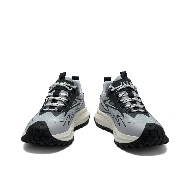 JEEP SPIRIT Cushioning Rebound Wear Resistant Slip Resistant Low Top Running Shoes Men's Moon Dust Gray-3