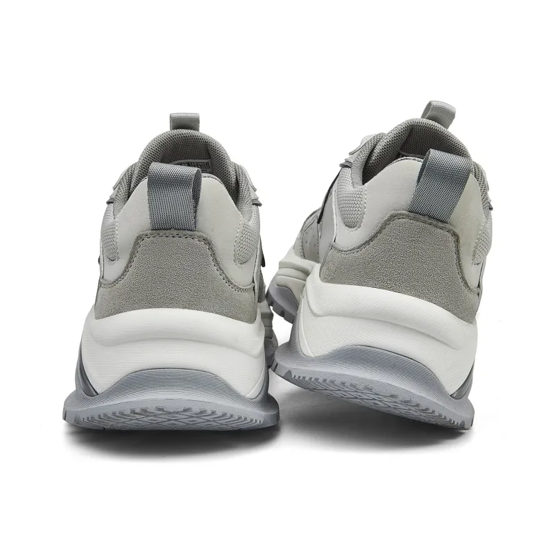 JEEP SPIRIT Chunky Sneakers Men Low Top Moon Dust Gray-2