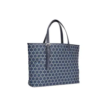 LI NING 1990 Cow Leather Tote Bag Shopping Bag Shoulder Bag Handbag Regular Women's Blue