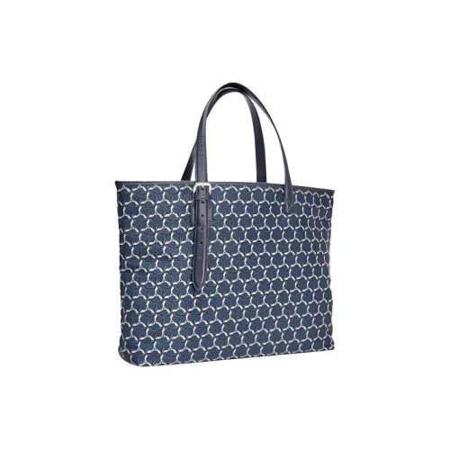 LI NING 1990 Cow Leather Tote Bag Shopping Bag Shoulder Bag Handbag Regular Women's Blue