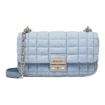 MICHAEL KORS Tribeca Fabric Crossbody Bag Shoulder Bag Small Size Women's Light Blue