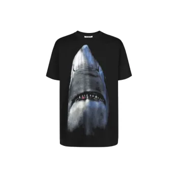 Givenchy Shark Print Cotton Jersey T Shirt