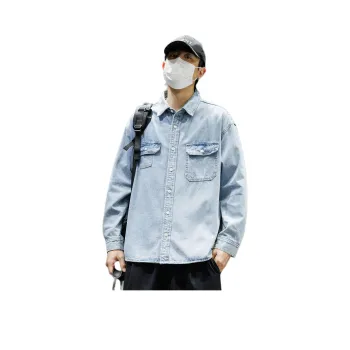 Tonlion Denim Jacket Unisex Light Blue