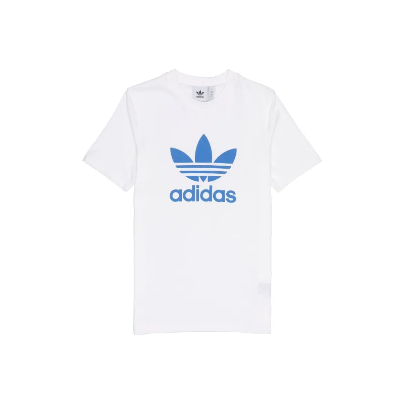 Adidas Originals Trefoil T Shirts Men White/Feather Blue-0